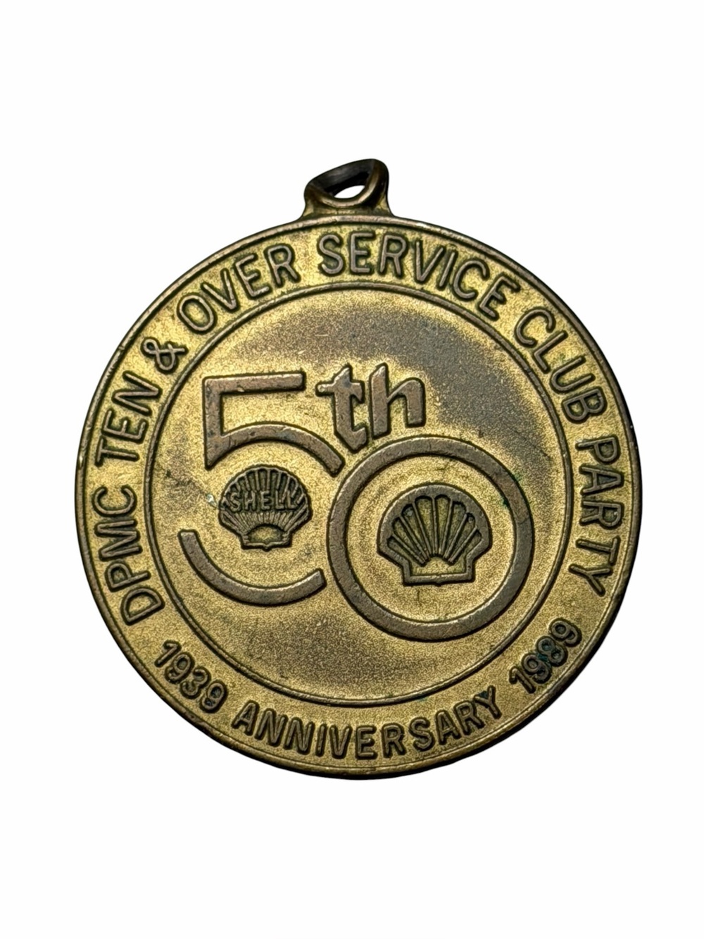 Vintage DPMC (Shell) 50th Anniversary Service Club Medal Pendant